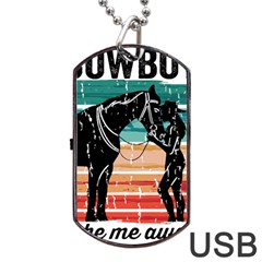 Funny Cowgirl T- Shirt Funny Cowgirl T- Shirt Dog Tag Usb Flash (two Sides) by ZUXUMI