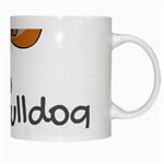 Bulldog T- Shirt Dog Face T- Shirt White Mug Right