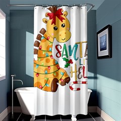 Giraffe T- Shirt Cute Giraffe T- Shirt Shower Curtain 36  X 72  (stall)  by ZUXUMI