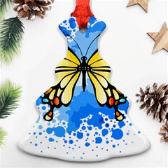 Butterfly Art T- Shirtbutterfly T- Shirt Christmas Tree Ornament (two Sides) by JamesGoode