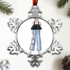 Let’s Go Metal Small Snowflake Ornament by SychEva