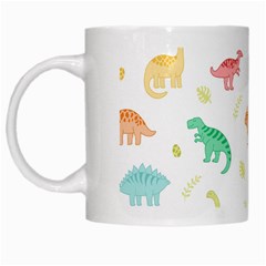 Animals Dinosaurs T-rex Pattern White Mug by Pakjumat