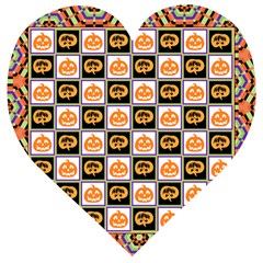 Lantern Chess Halloween Wooden Puzzle Heart by Pakjumat