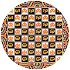 Lantern Chess Halloween Wooden Puzzle Round by Pakjumat