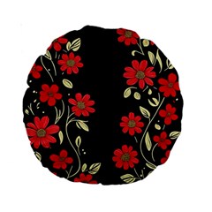 Pattern Flowers Design Nature Standard 15  Premium Round Cushions by Pakjumat