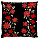 Pattern Flowers Design Nature Standard Premium Plush Fleece Cushion Case (Two Sides) Front