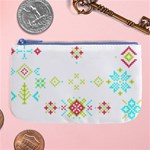 Christmas Cross Stitch Pattern Effect Holidays Symmetry Large Coin Purse Front