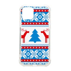 Red And Green Christmas Tree Winter Pattern Pixel Elk Buckle Holidays Iphone 11 Pro 5 8 Inch Tpu Uv Print Case by Sarkoni