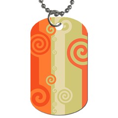 Ring Kringel Background Abstract Red Dog Tag (one Side) by Mariart