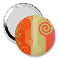 Ring Kringel Background Abstract Red 3  Handbag Mirrors by Mariart