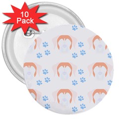 Boxer Dog Pattern T- Shirt Boxer Dog Pattern T- Shirt 3  Buttons (10 Pack)  by EnriqueJohnson