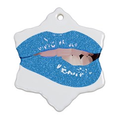 Lips -21 Snowflake Ornament (two Sides) by SychEva