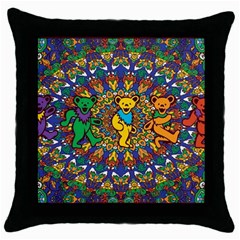 Grateful Dead Pattern Throw Pillow Case (black) by Sarkoni