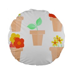 Garden T- Shirt Garden Flowers Pattern T- Shirt Standard 15  Premium Flano Round Cushions by EnriqueJohnson