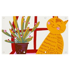 Cat Pet Ginger Art Animal Cartoon Banner And Sign 7  X 4  by uniart180623