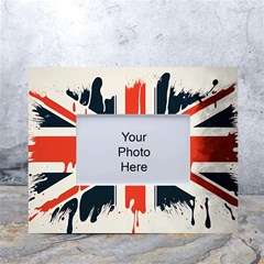 Union Jack England Uk United Kingdom London White Tabletop Photo Frame 4 x6  by uniart180623