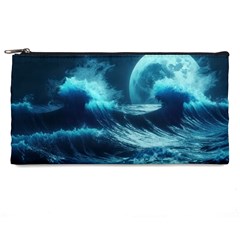 Moonlight High Tide Storm Tsunami Waves Ocean Sea Pencil Case by uniart180623