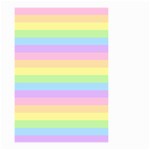 Cute Pastel Rainbow Stripes Small Garden Flag (Two Sides) Front