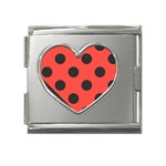 Abstract-bug-cubism-flat-insect Mega Link Heart Italian Charm (18mm) Front