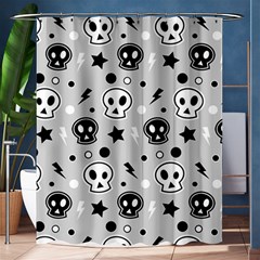 Skull-pattern- Shower Curtain 60  X 72  (medium)  by Ket1n9