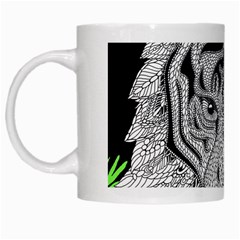 Tiger Head White Mug by Ket1n9