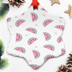 Watermelon Wallpapers  Creative Illustration And Patterns Snowflake Ornament (two Sides) by Ket1n9