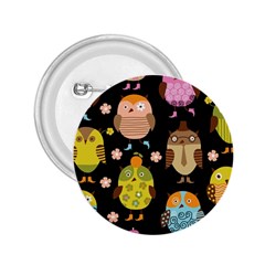 Cute Owls Pattern 2 25  Buttons by Ket1n9