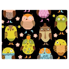 Cute Owls Pattern Two Sides Premium Plush Fleece Blanket (extra Small) by Ket1n9