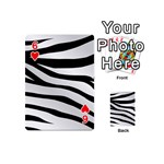 White Tiger Skin Playing Cards 54 Designs (Mini) Front - Heart6