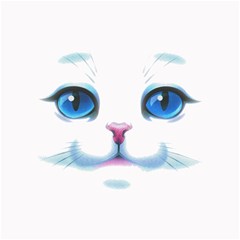 Cute White Cat Blue Eyes Face Play Mat (square) by Ket1n9