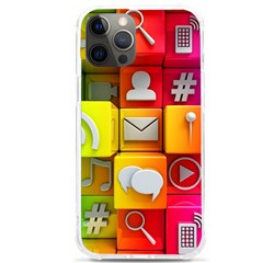 Colorful 3d Social Media Iphone 12 Pro Max Tpu Uv Print Case by Ket1n9