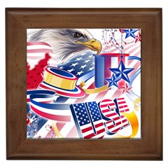 Independence Day United States Of America Framed Tile by Ket1n9