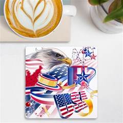 Independence Day United States Of America Uv Print Square Tile Coaster  by Ket1n9