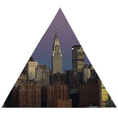 Skyline-city-manhattan-new-york Wooden Puzzle Triangle by Ket1n9