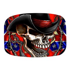 Confederate Flag Usa America United States Csa Civil War Rebel Dixie Military Poster Skull Mini Square Pill Box by Ket1n9