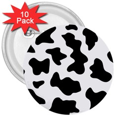 Animal-print-black-and-white-black 3  Buttons (10 Pack)  by Ket1n9