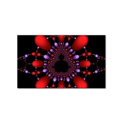 Fractal Red Violet Symmetric Spheres On Black Sticker Rectangular (10 Pack) by Ket1n9