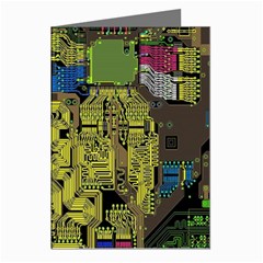 Technology Circuit Board Greeting Cards (pkg Of 8) by Ket1n9