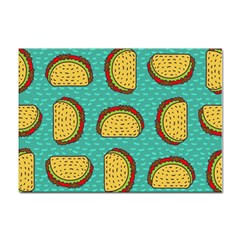 Taco-drawing-background-mexican-fast-food-pattern Sticker A4 (10 Pack) by Ket1n9