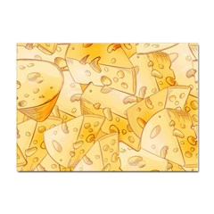 Cheese-slices-seamless-pattern-cartoon-style Sticker A4 (100 Pack) by Ket1n9