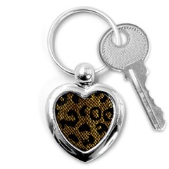 Metallic Snake Skin Pattern Key Chain (heart) by Ket1n9