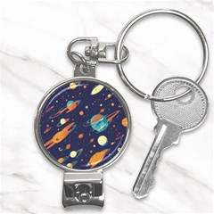 Space Galaxy Planet Universe Stars Night Fantasy Nail Clippers Key Chain by Ket1n9