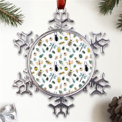 Insect Animal Pattern Metal Large Snowflake Ornament by Ket1n9