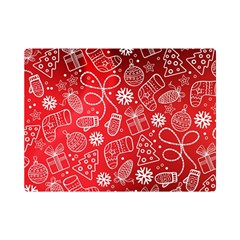 Christmas Pattern Red Premium Plush Fleece Blanket (mini) by Grandong