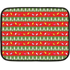 Christmas-papers-red-and-green Two Sides Fleece Blanket (mini) by Grandong