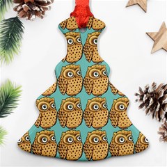 Owl Bird Christmas Tree Ornament (two Sides) by Grandong