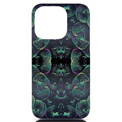 Background Pattern Mushrooms Iphone 14 Pro Black Uv Print Case by Ravend