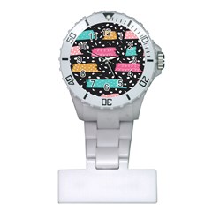 Art Pattern Design Wallpaper Background Print Patterns Plastic Nurses Watch by Vaneshop