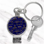 Art Pattern Design Background Graphic Nail Clippers Key Chain Front