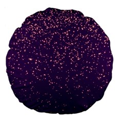 Purple Glittery Backdrop Scrapbooking Sparkle Large 18  Premium Flano Round Cushions by Vaneshop